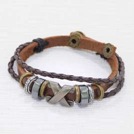 trendor 75808 Unisex Leather Bracelet Brown