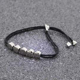 trendor 75890 Ladies' Bracelet Black and Stainless Steel