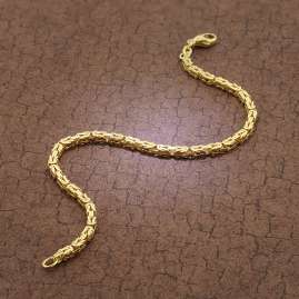 trendor 51322 Bracelet Byzantine Chain Gold Plated Silver 925 Width 3.2 mm