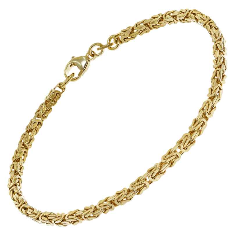 trendor 51560 Bracelet Byzantine Chain Gold-Plated Silver 925 Width 2.8 mm