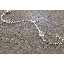 trendor 51348 Bracelet For Women 925 Sterling Silver With Light Blue Quartz