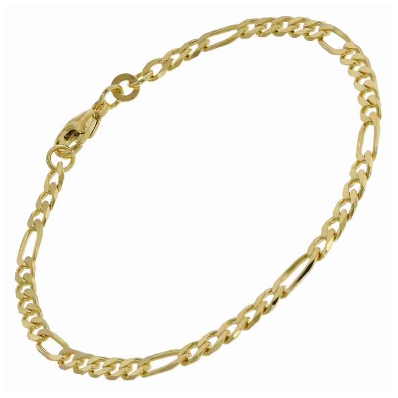 trendor 51877 Damen-Armband Gold 333/8K Figaro-Kette