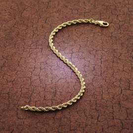 trendor 51879 Damen-Armband 333 Gold / 8 Karat Kordelkette Länge 18,5 cm