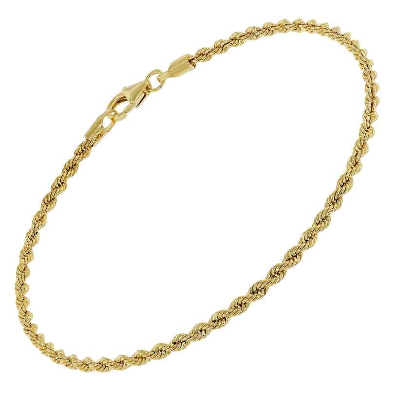 trendor 51881 Damen-Armband 375 Gold / 9 Karat Kordelkette 19 cm lang