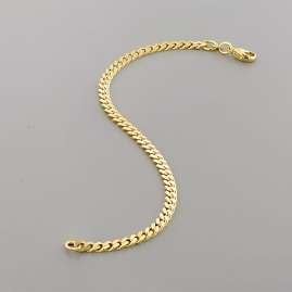 trendor 51905 Curb Chain Bracelet Gold 585/14 kt Width 4.1 mm