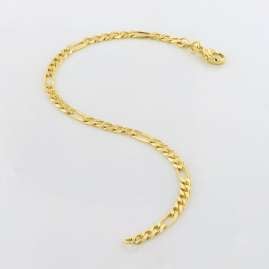 trendor 51908 Damen-Armband Gold 585/14K Figaro-Muster Länge 19 cm
