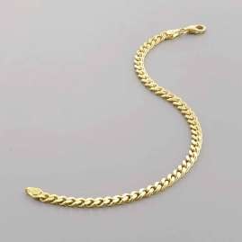 trendor 51914 Bracelet Gold Plated Silver 925 Curb Chain 4.7 mm Wide