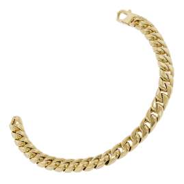 trendor 41112 Bracelet Gold 585/14K Curb Bracelet 7.7 mm Wide