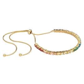 trendor 41576 Women's Bracelet with Coloured Stones Gold Plated 925 Silver