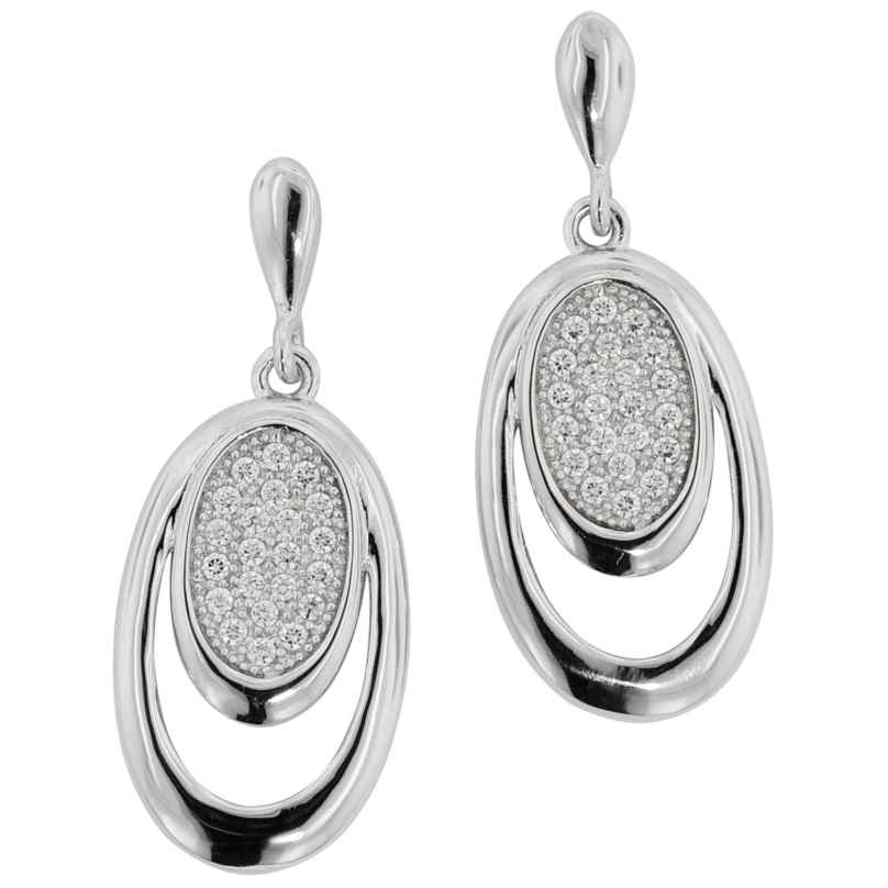 trendor 65144 Silver Drop Earrings with Cubic Zirconia 4260227765144