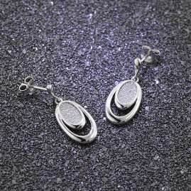 trendor 65144 Silver Drop Earrings with Cubic Zirconia