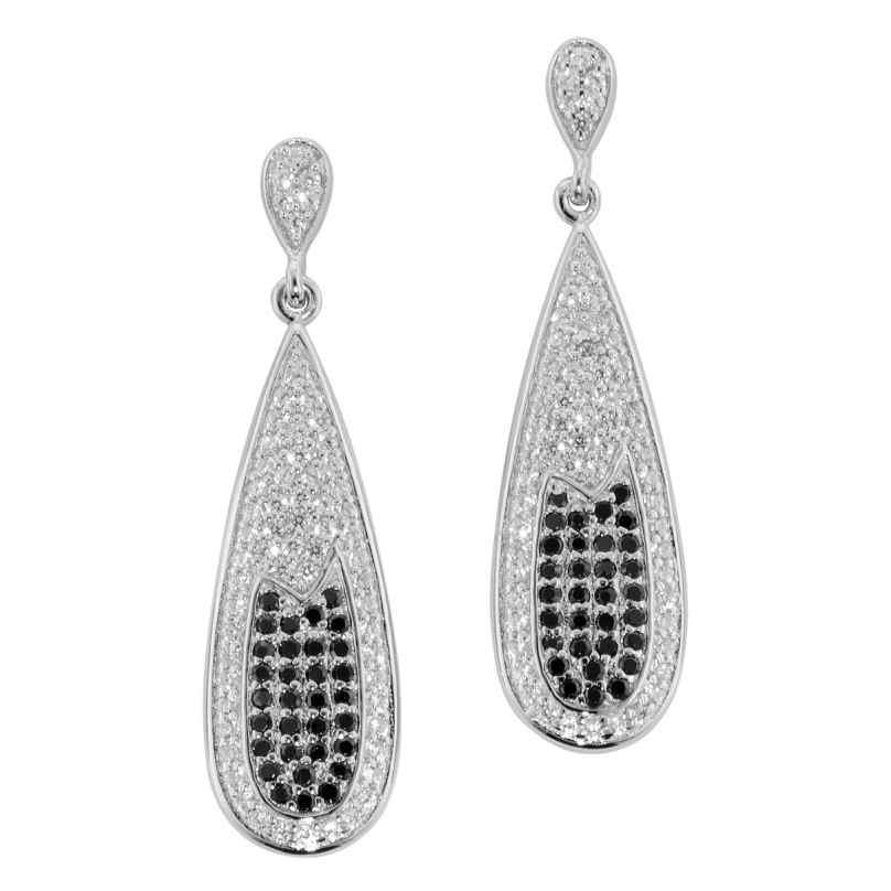 trendor 69920 Silver Women's Drop Earrings with Cubic Zirconia 4260227769920