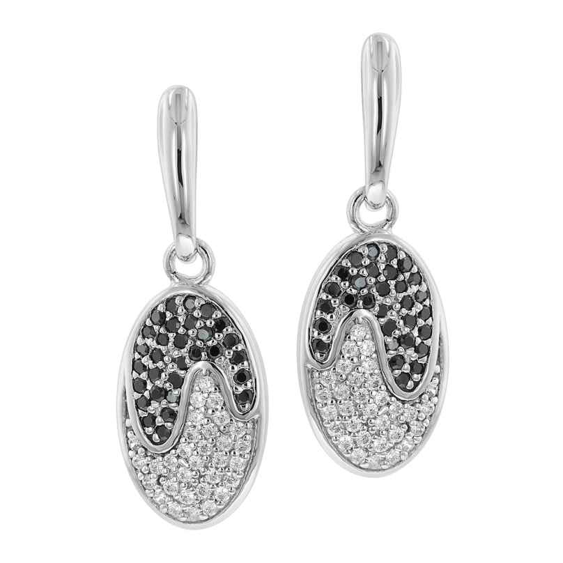 trendor 81613 Silver Ladies' Drop Earrings with Cubic Zirconia 4260266581613