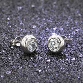 trendor 35822 Silber Ohrstecker mit Zirkonia