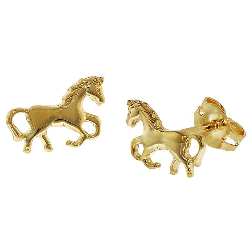 trendor 35809 Kids Earrings Horse Gold 333 4260435358091