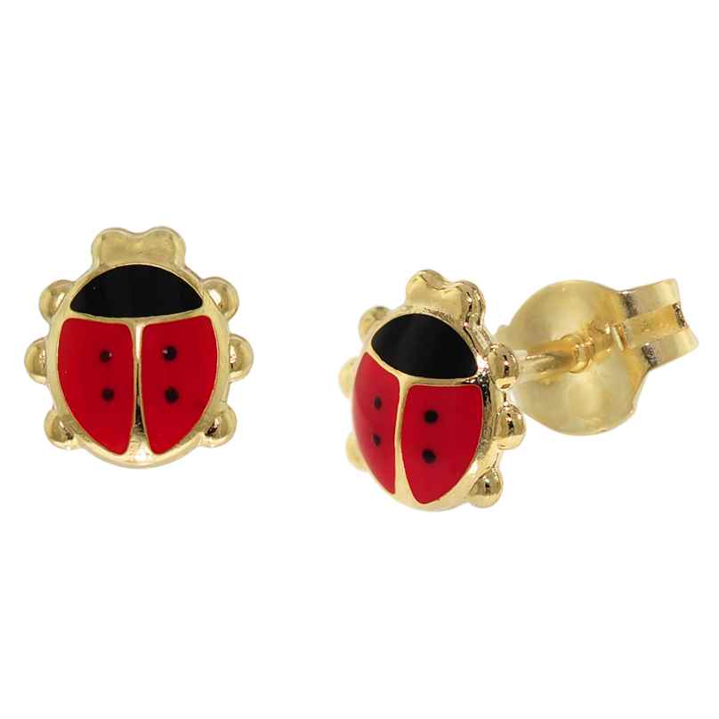 trendor 35926 Ladybeetle Earrings Gold 4260435359265