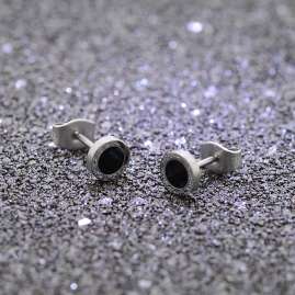 trendor 08906 Men's Earrings Stainless Steel 6.1 mm