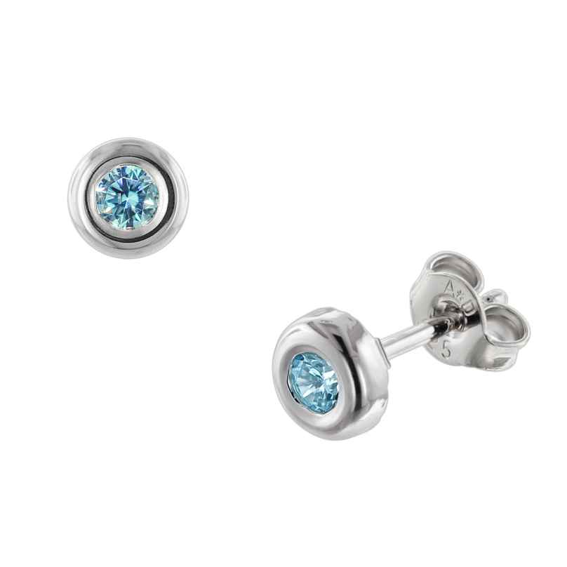 trendor 08914 Silver Earrings Cubic Zirconia Mint-Tone 4260497089148