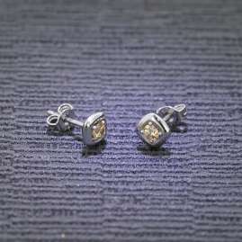 trendor 75081 Earrings for Ladies Silver 925 with Fancy Zirconia 6 mm