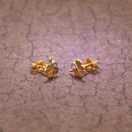 trendor 75094 Earrings Shamrock/Cloverleaf 333 Gold 8 Carat Two-Colour