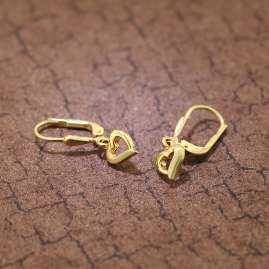 trendor 75816 Children's Earrings Hearts Gold Plated Silver for Girls