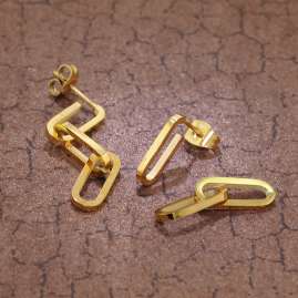 trendor 75897 Earrings Gold Plated Stainless Steel