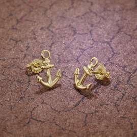 trendor 39571 Women's Stud Earrings Anchor Gold 333 / 8 Carat