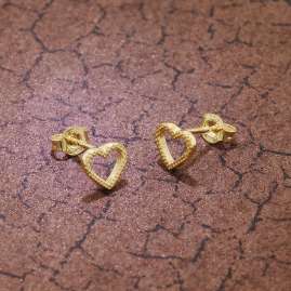 trendor 51017 Stud Earrings Hearts Gold 333 / 8K