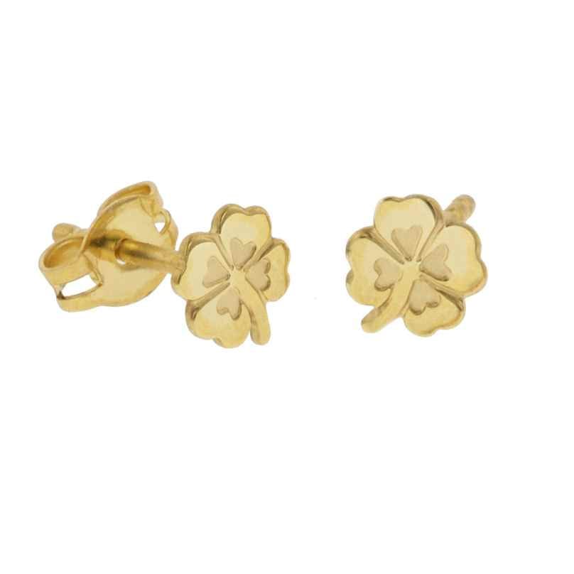 trendor 51088 Children's Earrings Clover Leaf 333 / 8K Gold 4260727510886