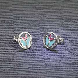 trendor 51043 Earrings for Girls 925 Silver Butterflies