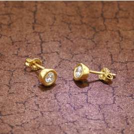 trendor 51371 Earrings Gold 333 / 8K Stud Earrings Cubic Zirconia