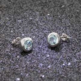 trendor 51399-6 Earrings Topaz Light Blue 925 Sterling Silver