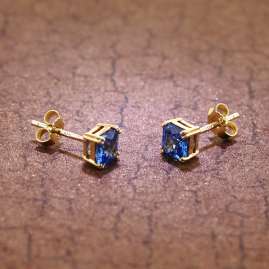 trendor 51680-03 Women's Earrings Gold 333 / 8K Cubic Zirconia London Blue