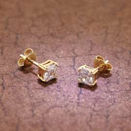 trendor 51680-01 Women's Stud Earrings Gold 333 / 8K Cubic Zirconia