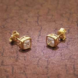 trendor 51684-01 Damen-Ohrstecker Gold 333 / 8K Ohrringe Zirkonia Weiß