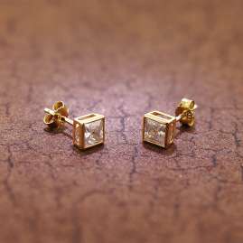 trendor 51715-01 Women's Earrings Gold 333 / 8K Cubic Zirconia