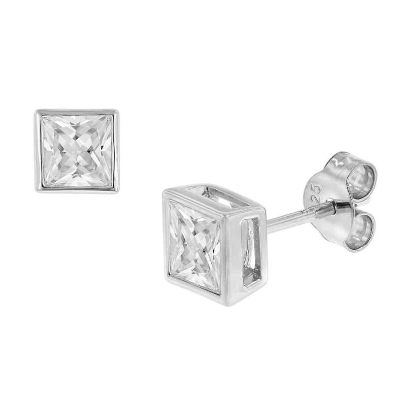 trendor 1670-01 Ladies' Stud Earrings 925 Silver White Cubic Zirconia 4260727516727