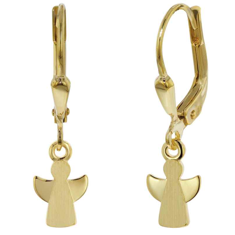 trendor 51940 Children's Earrings Angel 333 (8 K) Gold Earrings for Girls 4260727519407