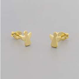 trendor 51941 Girls Stud Earrings 333 (8ct) Gold Angel