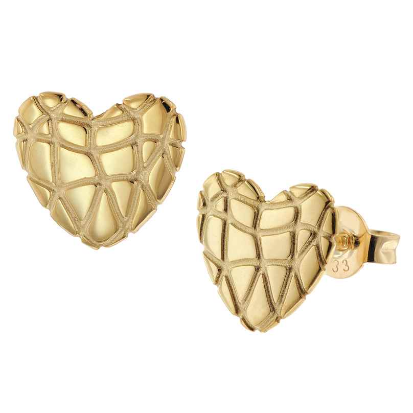 trendor 41132 Women's Earrings Gold 333 / 8K Designer Heart 4260769411325