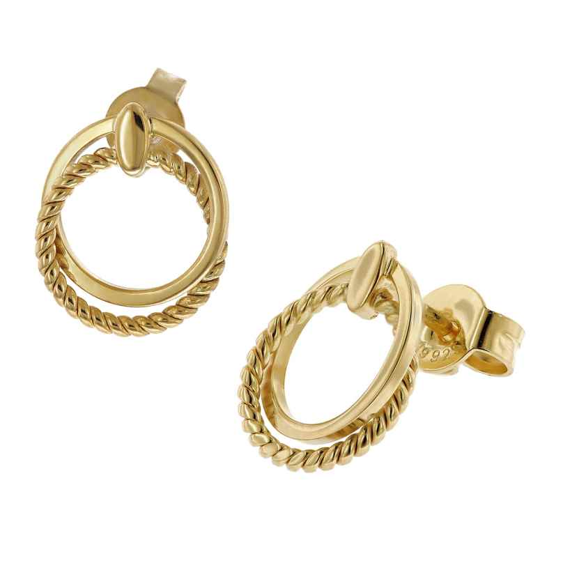 trendor 41219 Women's Stud Earrings Gold Plated Silver 925 4260769412193