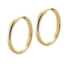 trendor 41233 Women's Hoop Earrings Gold Plated Silver 925 25 mm