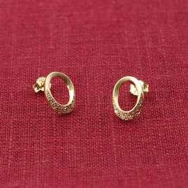 trendor 41544 Ladies' Stud Earrings 333/8K Gold with Cubic Zirconia
