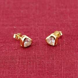 trendor 41549 Women's Earrings Gold 333/8K Heart with Cubic Zirconia