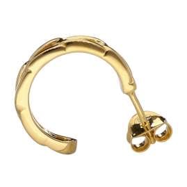 trendor 41575 Women's Earrings Gold Plated 925 Silver Half Hoops