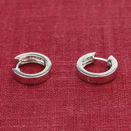 trendor 41577 Earrings for Men and Women 925 Silver Hoop Earrings Ø 17 mm
