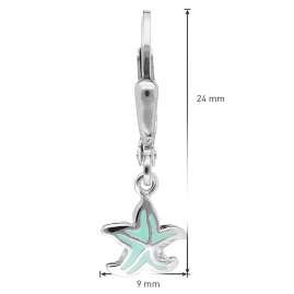 trendor 41592 Girls Earrings 925 Silver with Starfish