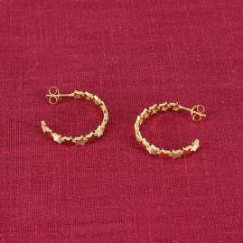 trendor 41620 Women's Hoop Earrings Gold Plated 925 Silver