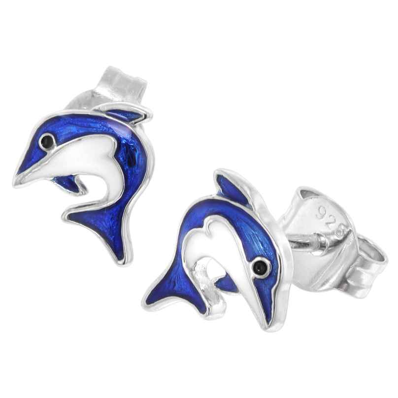 trendor 41641 Girls Earrings Silver 925 Dolphin Studs 4260769416412