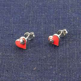 trendor 41643 Children's Earrings Silver 925 Heart/Blossom